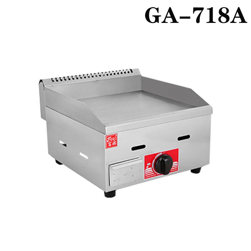 Commercial gas griddle stainless steel iron plate frying burger frying pan gas - CECLE Machine
