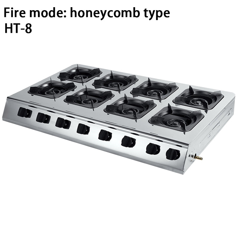 Commercial multiple stainless steel blazing multi-head gas stoves - CECLE Machine