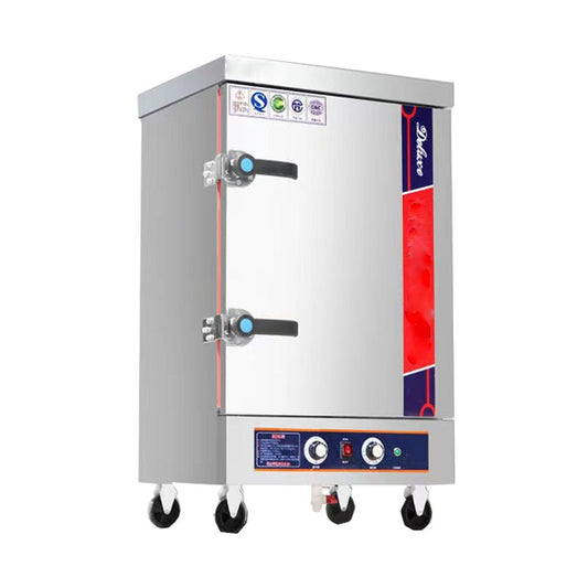 Commercial stainless steel rice steam cabinet 12 trays large capacity - CECLE Machine