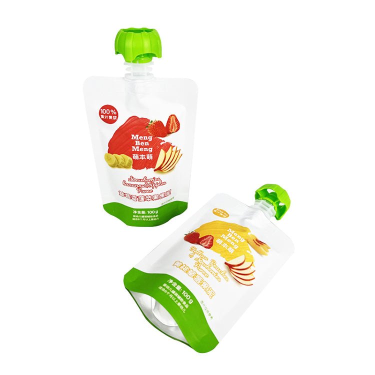 DFF4 semi automatic 2 nozzles spout pouch bag filling machine for food, vegetable stand up pouch - CECLE Machine