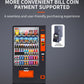 Snack & Drink Combo Vending Machine Refrigerated Large 60 Slots Commercial Vending Machine Durable Cashless Beverage Vending Machine for Business, Caster Design, Bill Acceptor