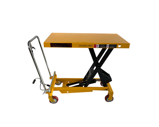 Hydraulic Manual Single Scissor Lift Table Cart 28‘’ x 18‘’ Capacity 330 lb/220lb