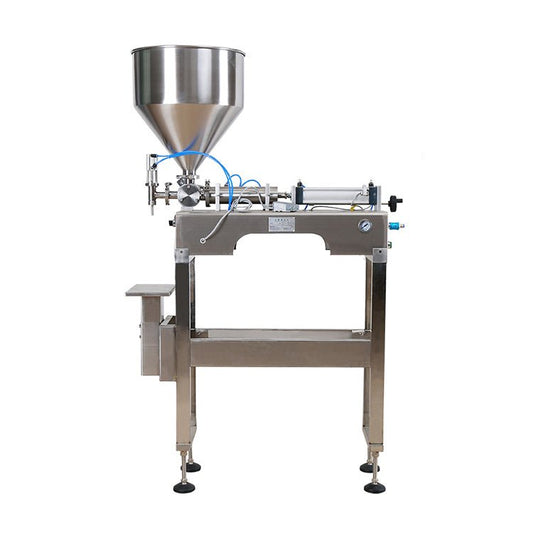 FF3 semi automatic one nozzle pneumatic paste hand sanitizer filling machine with SS foot stool - CECLE Machine