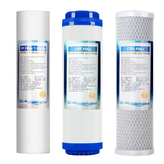 Filter combination set pure water machine water purifier front 3-stage 10-inch filter element PP cotton activated