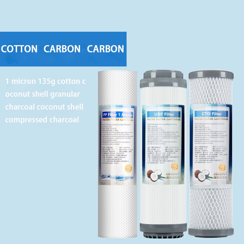 Filter combination set pure water machine water purifier front 3-stage 10-inch filter element PP cotton activated