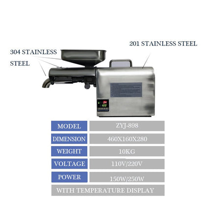 Home use mini palm sunflower olive coconut oil press machine screw household - CECLE Machine