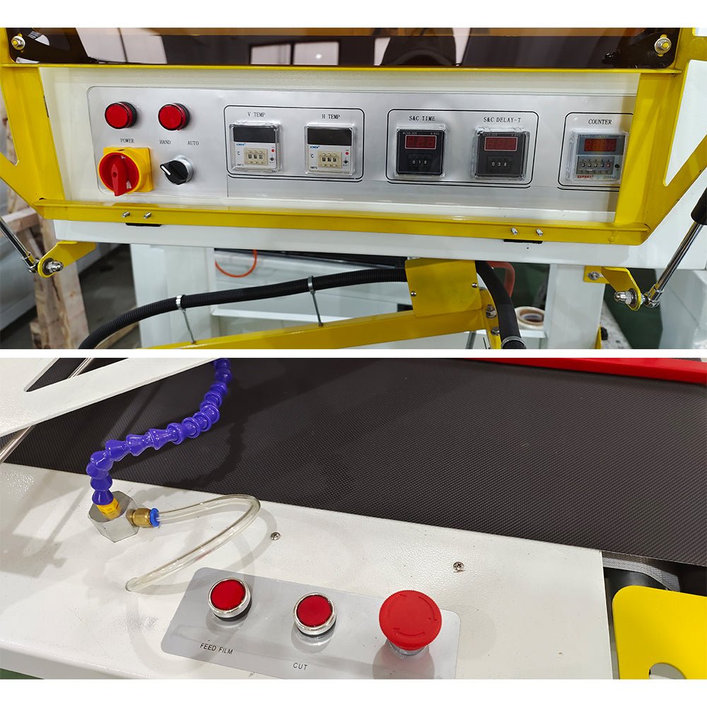 L Bar Sealer auto cutting sealing machine for POF film 220V 1 Phase, 15-30 package/min - CECLE Machine
