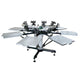 Manual Screen Printer Flat Garment 4/6/8 Color 4/6/8 Station Screen Printing Equipment,T-shirt Screen Printing Machine