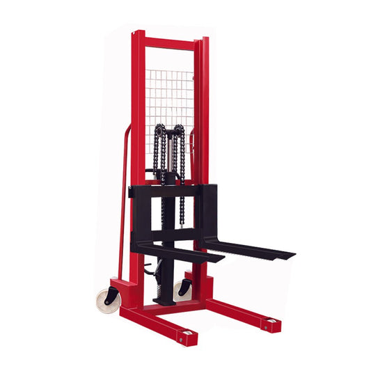Manual Stacker 2200lbs 63" Lift Height Adjustable Fork - CECLE Machine