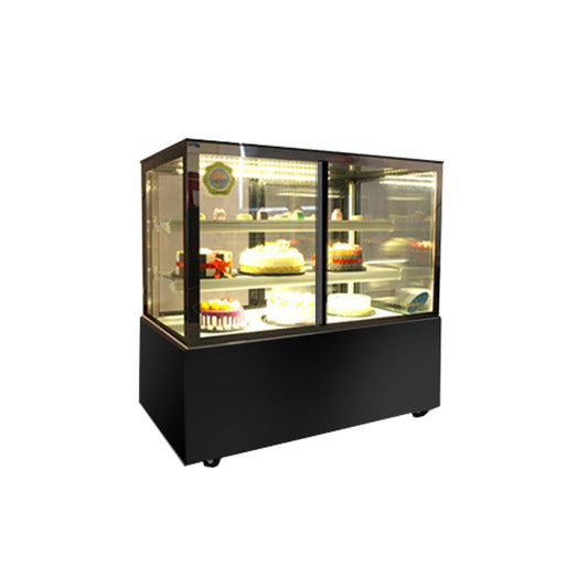 Right angle cake display freezer marble countertops black and white selection - CECLE Machine