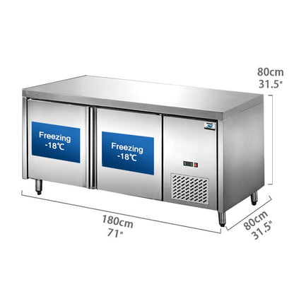Stainless Steel Food Prep Table refrigerator restaurant hotel canteen back kitchen commercial refrigerator - CECLE Machine