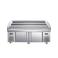 Three-level ladder type freezer stainless steel material with glass sliding door type upper refrigeration and lower freezing