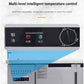 Three-level ladder type freezer stainless steel material with glass sliding door type upper refrigeration and lower freezing