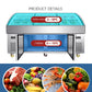 Three-level ladder type freezer stainless steel material with glass sliding door type upper refrigeration and lower freezing
