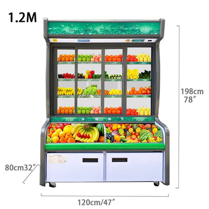 Three-temperature la carte display freezer commercial refrigerator supermarket vegetable and fruit preservation