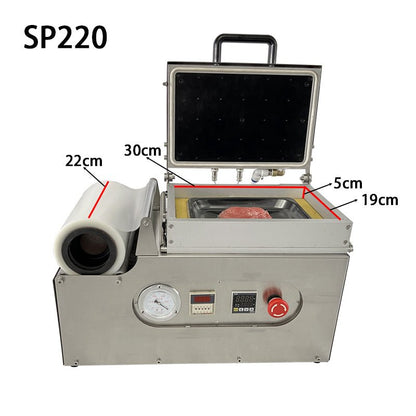 Vacuum skin packaging machine, Desktop skin packaging machine for food, skin pack tray sealer for steak/seafood/meals