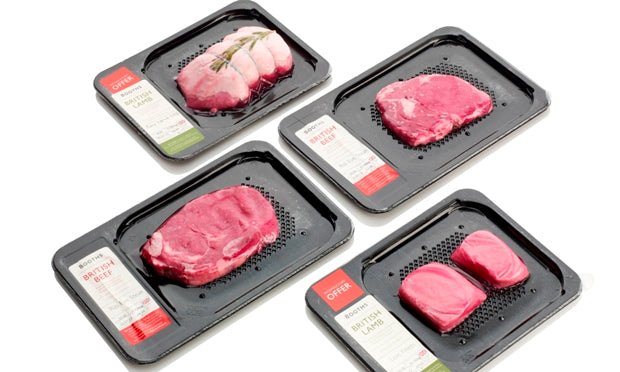 Vacuum skin packaging machine, Rotary cooked food tray vacuum skin packing machine ,for seafood/steak/pork/fish